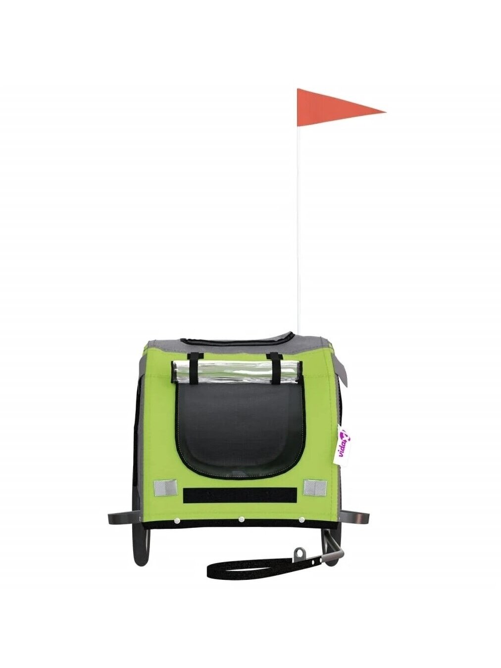 Pet Bicycle Trailer, Green/Grey, Fabric/Iron 2 Pet Bicycle Trailer, Green/Grey, Fabric/Iron 2