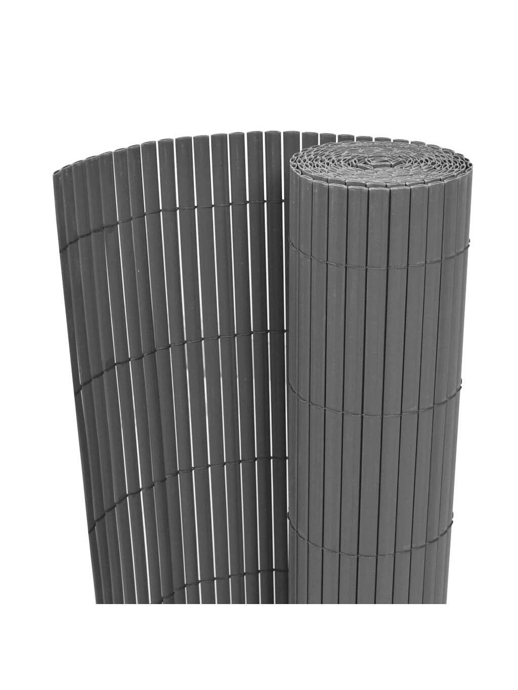 Dvipusė sodo tvora, pilka, 90x300 cm, PVC 1