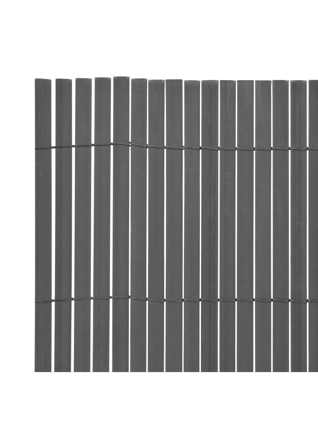 Dvipusė sodo tvora, pilka, 90x300 cm, PVC 2