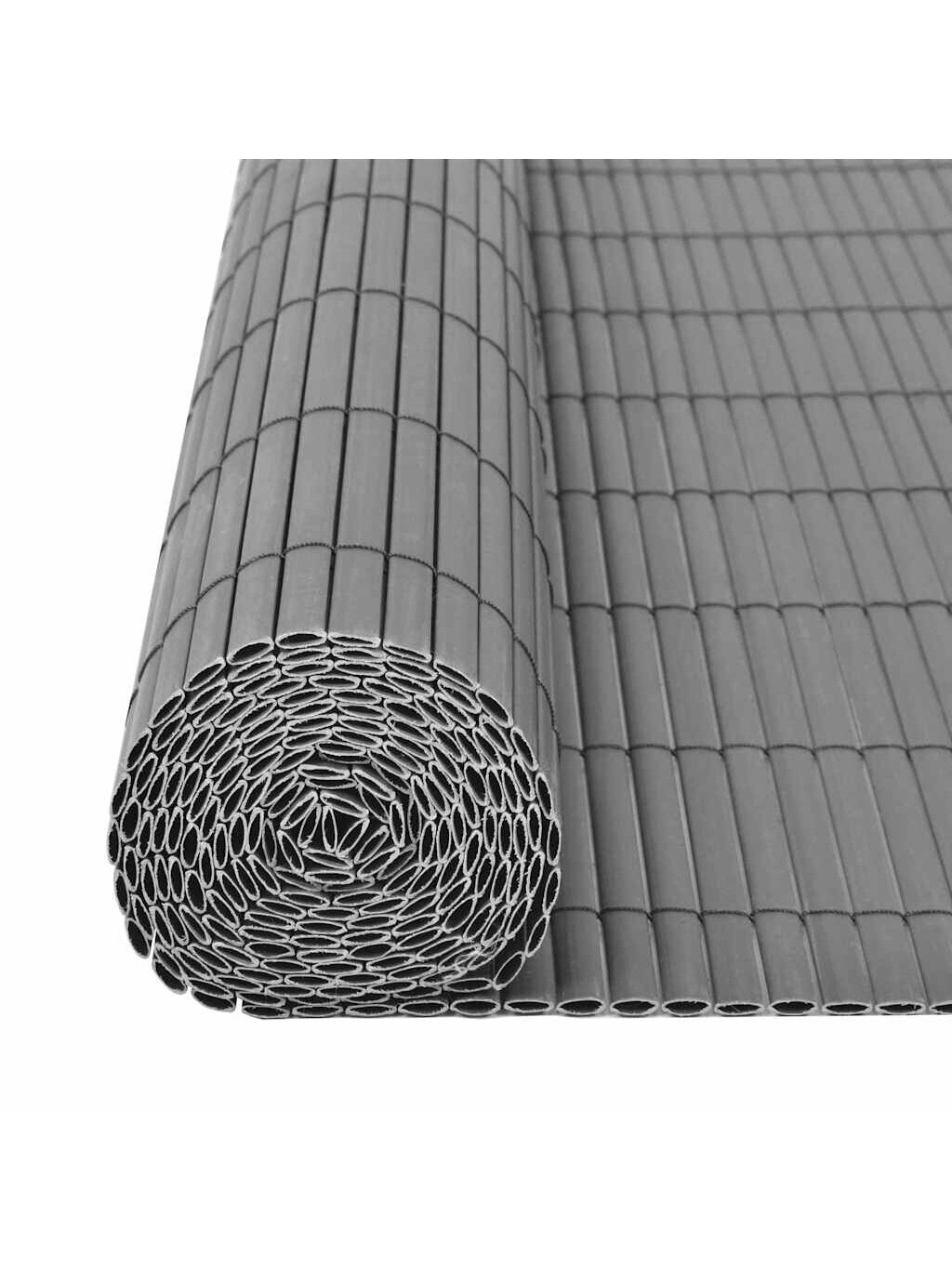 Dvipusė sodo tvora, pilka, 90x300 cm, PVC 4