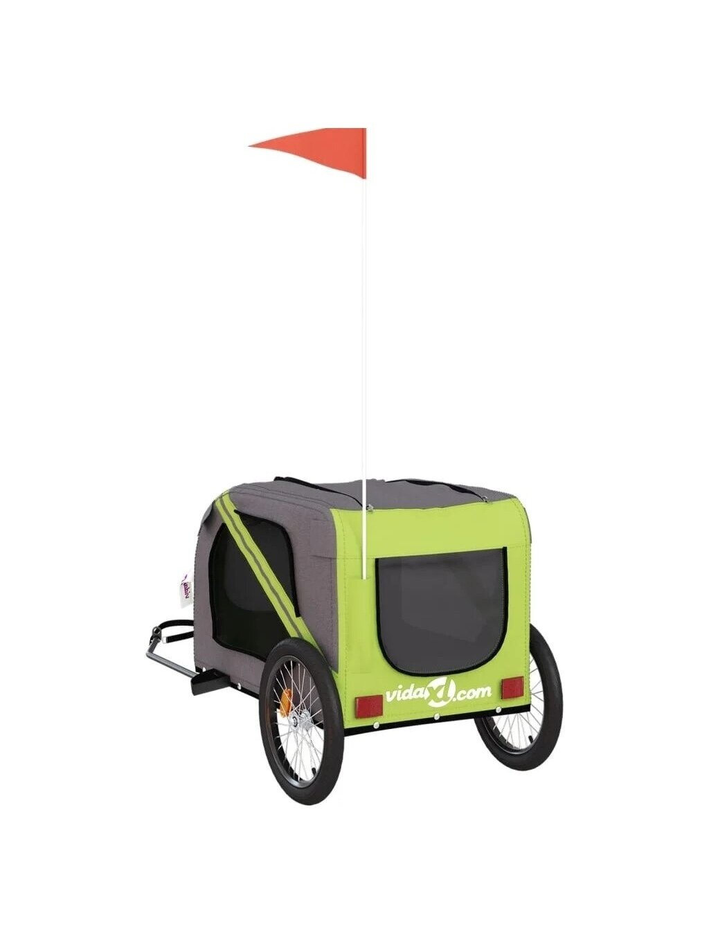 Pet Bicycle Trailer, Green/Grey, Fabric/Iron 7