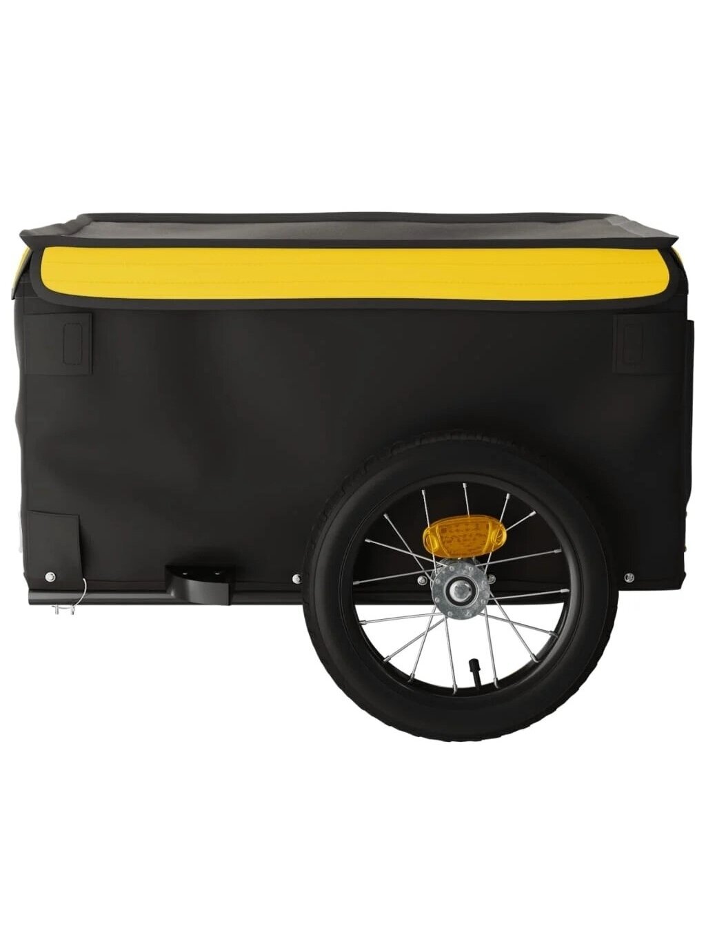 Dviračio priekaba, juodos ir geltonos spalvos, 30kg, geležis 6