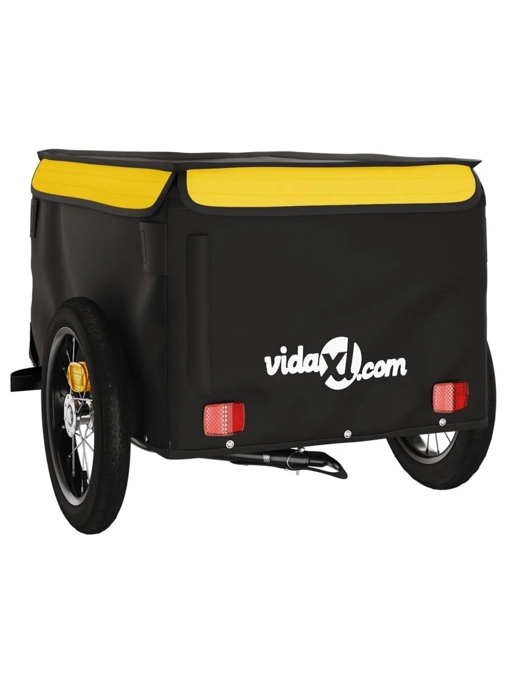 Dviračio priekaba, juodos ir geltonos spalvos, 30kg, geležis 7