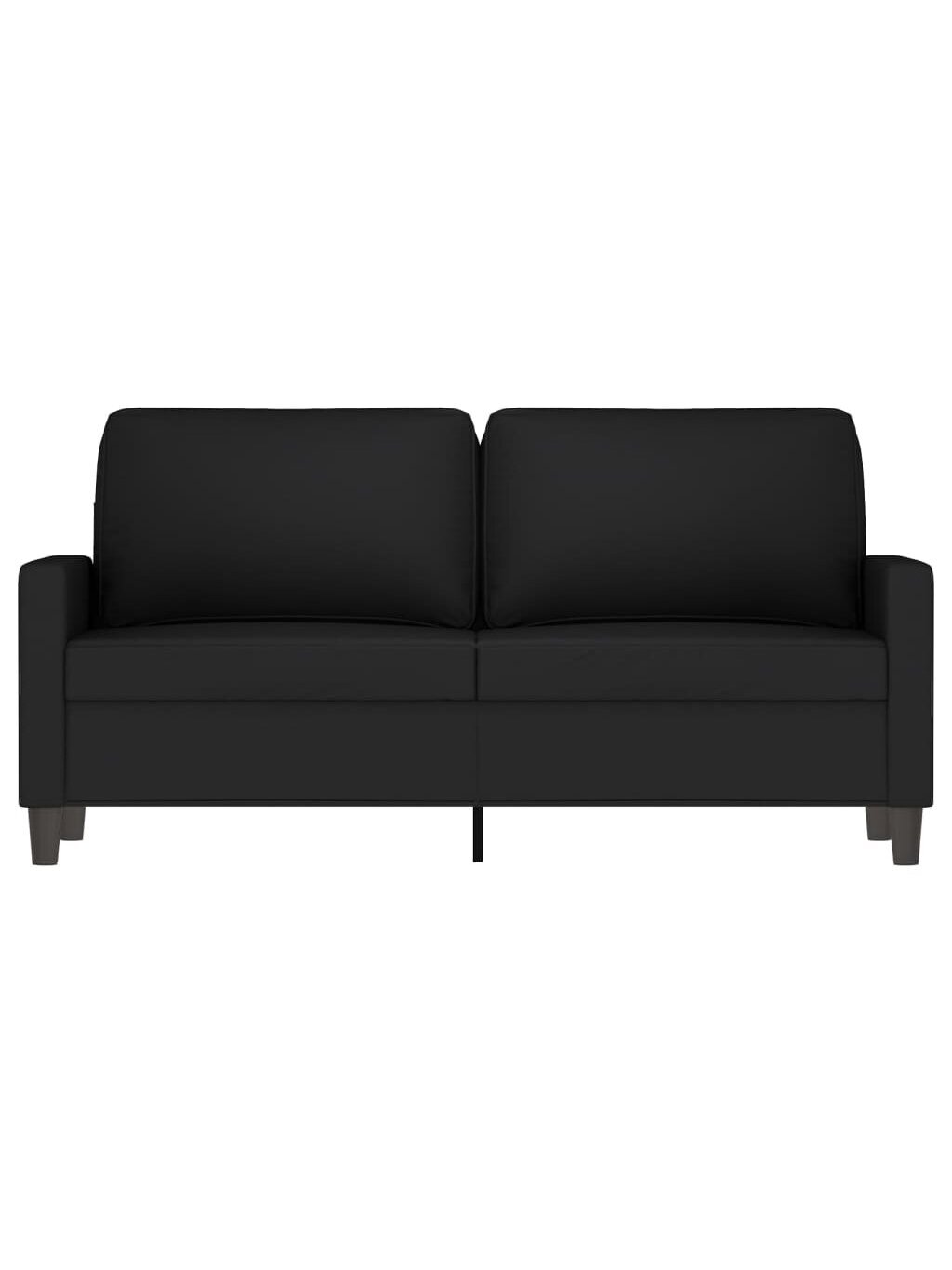 2-Seater Sofa, Black, 140 cm, Velvet 2