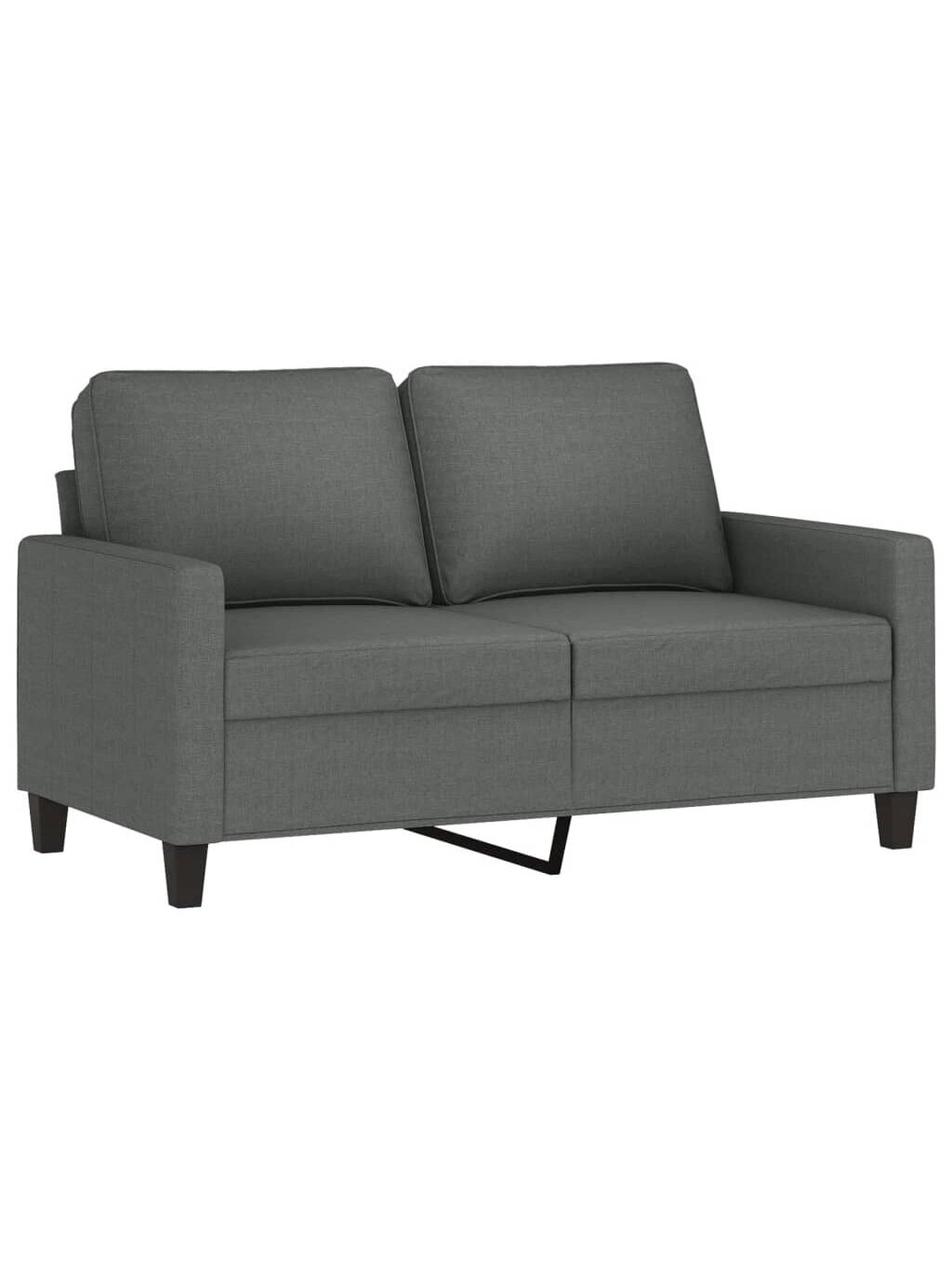 Dvivietė sofa, tamsiai pilkos spalvos, 120cm, audinys 1