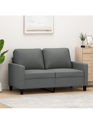 Dvivietė sofa, tamsiai pilkos spalvos, 120cm, audinys