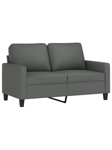 Dvivietė sofa, tamsiai pilkos spalvos, 120cm, audinys