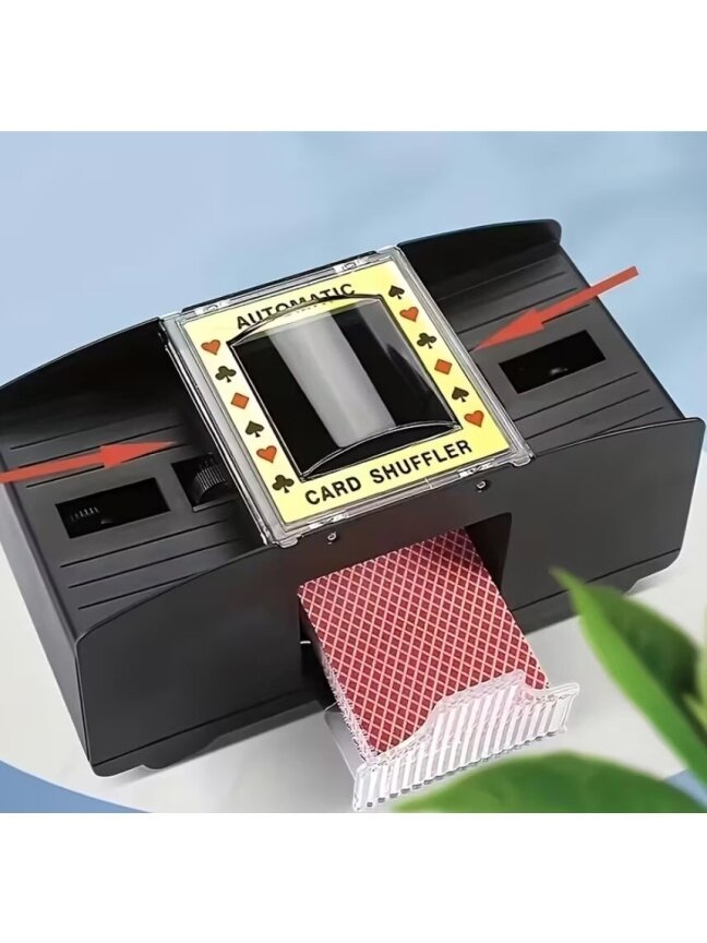 Electric Card Shuffler for Two Decks