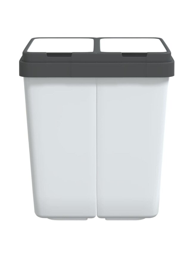 Double Trash Bin, White, 2x25 L 1 Double Trash Bin, White, 2x25 L 1