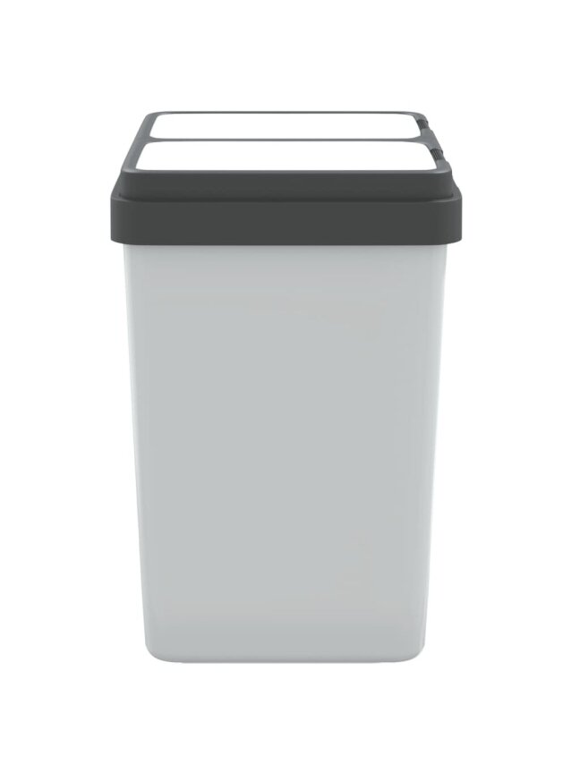 Double Trash Bin, White, 2x25 L 2