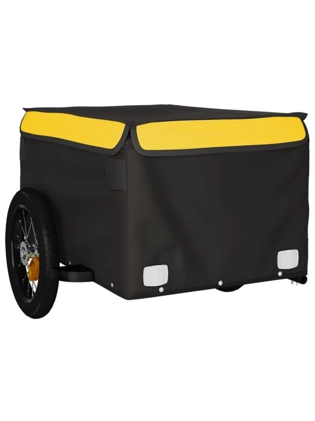 Dviračio priekaba, juodos ir geltonos spalvos, 30kg, geležis 3