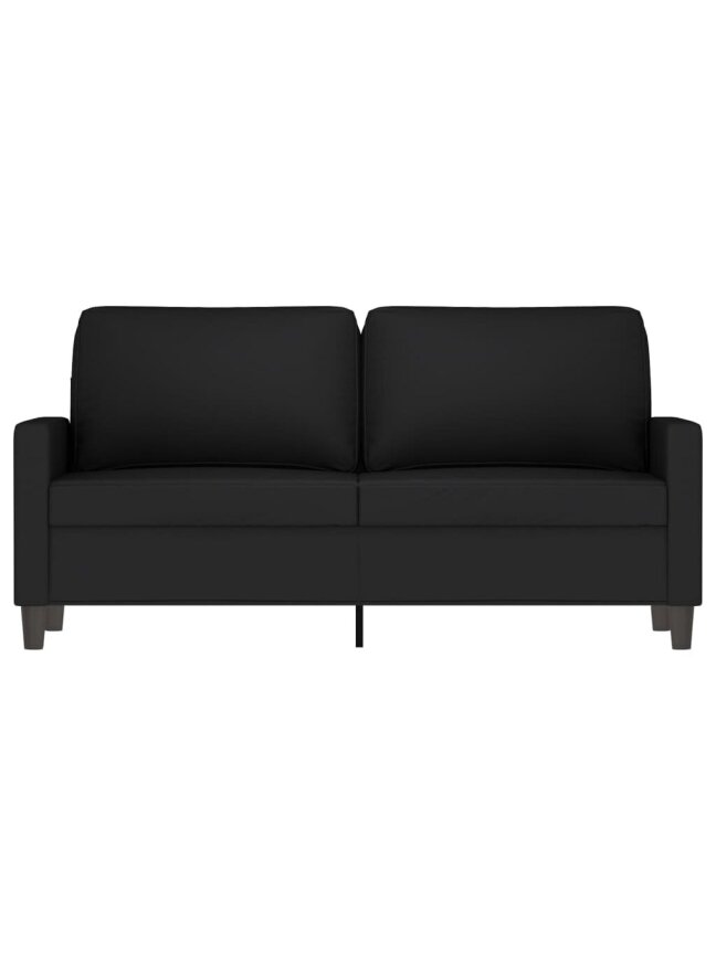 2-Seater Sofa, Black, 140 cm, Velvet 2