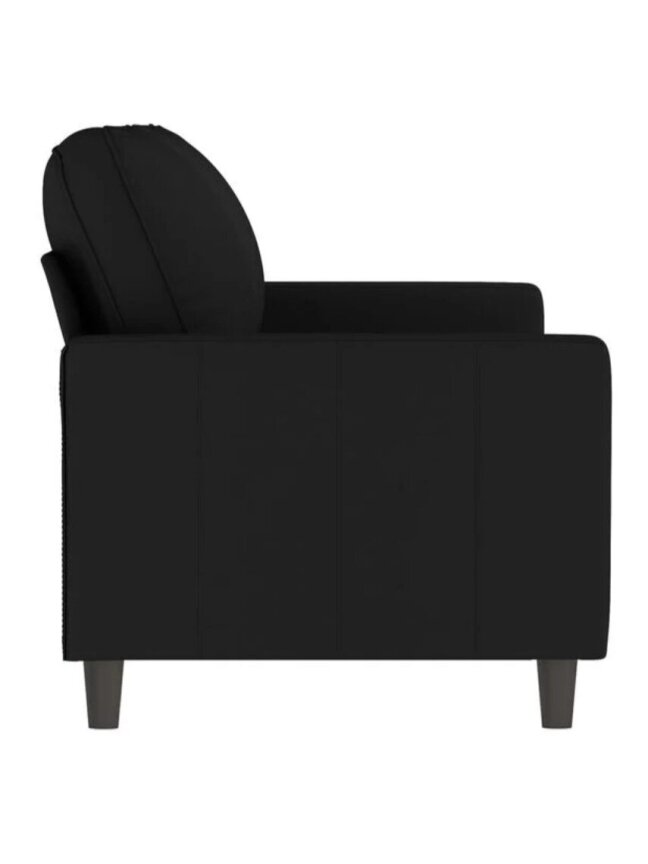 2-Seater Sofa, Black, 140 cm, Velvet 4 2-Seater Sofa, Black, 140 cm, Velvet 4