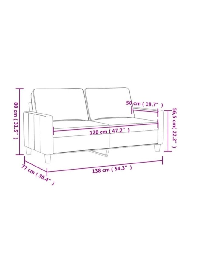 Dvivietė sofa, tamsiai pilkos spalvos, 120cm, audinys 7