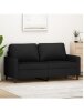 2-Seater Sofa, Black, 140 cm, Velvet