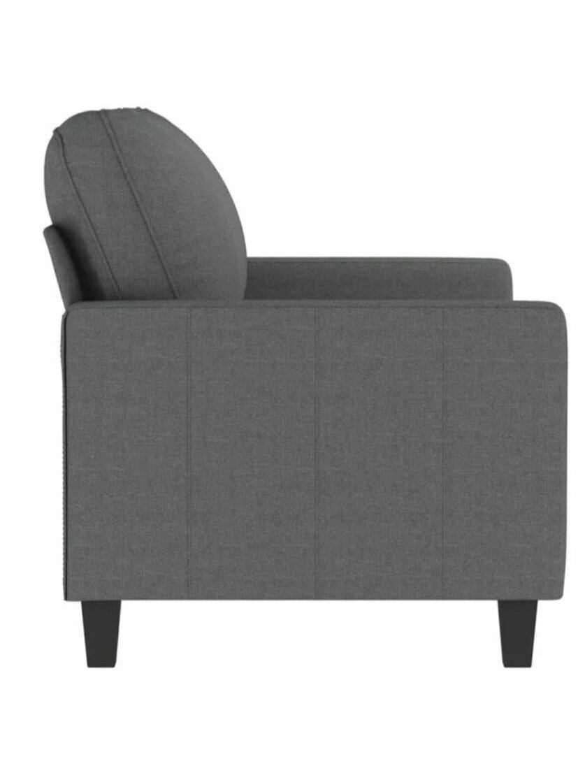 Dvivietė sofa, tamsiai pilkos spalvos, 120cm, audinys 5