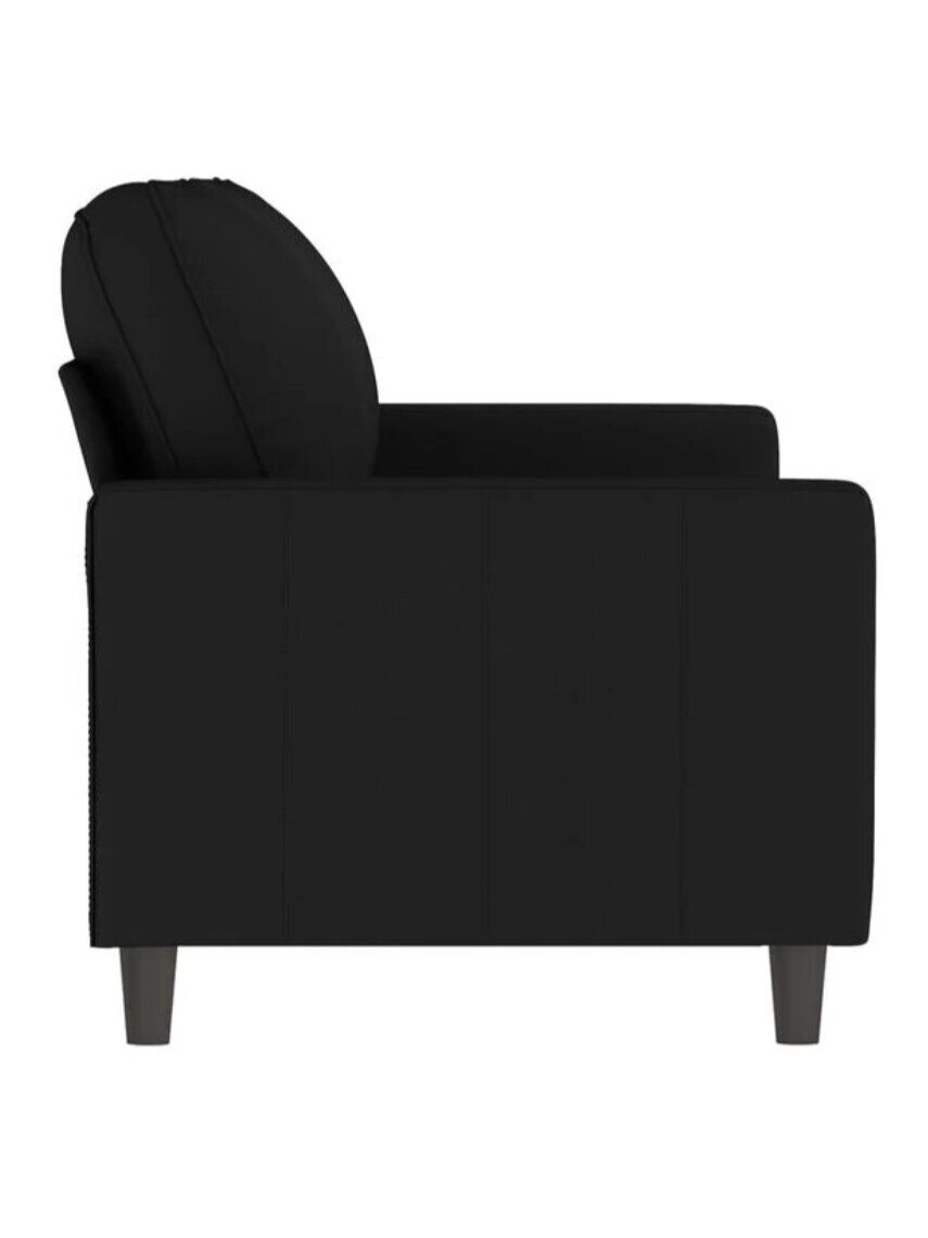 2-Seater Sofa, Black, 140 cm, Velvet 4