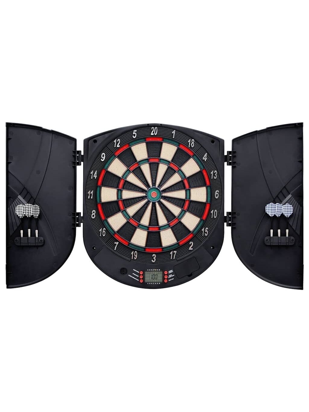 Electronic Dartboard with Darts, Black, Polypropylene 2