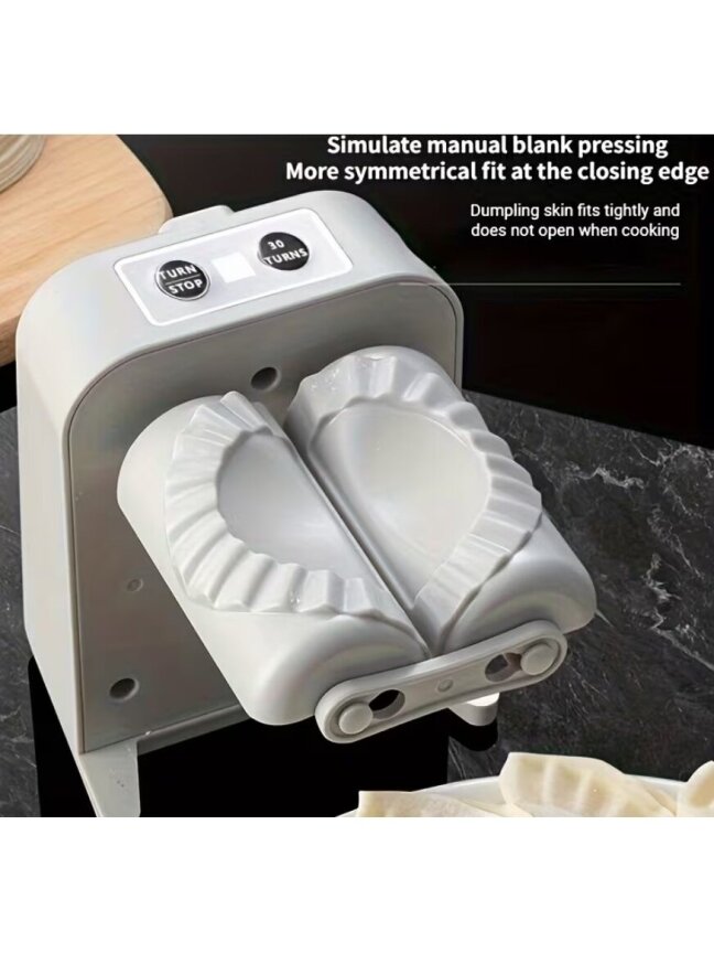 Electric Dumpling and Ravioli Maker with USB Lithium Battery – 2 Speed Modes, Washable Mold 2