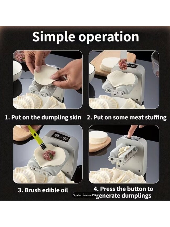 Electric Dumpling and Ravioli Maker with USB Lithium Battery – 2 Speed Modes, Washable Mold 5