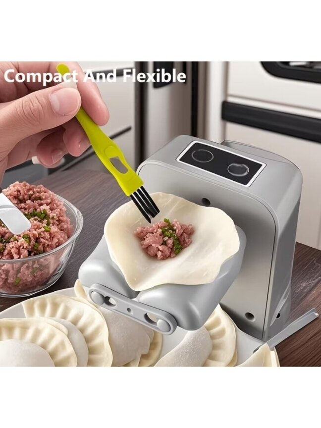 Electric Dumpling and Ravioli Maker with USB Lithium Battery – 2 Speed Modes, Washable Mold 6
