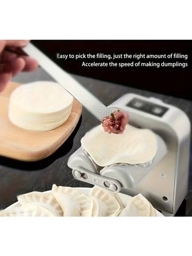 Electric Dumpling and Ravioli Maker with USB Lithium Battery – 2 Speed Modes, Washable Mold 1