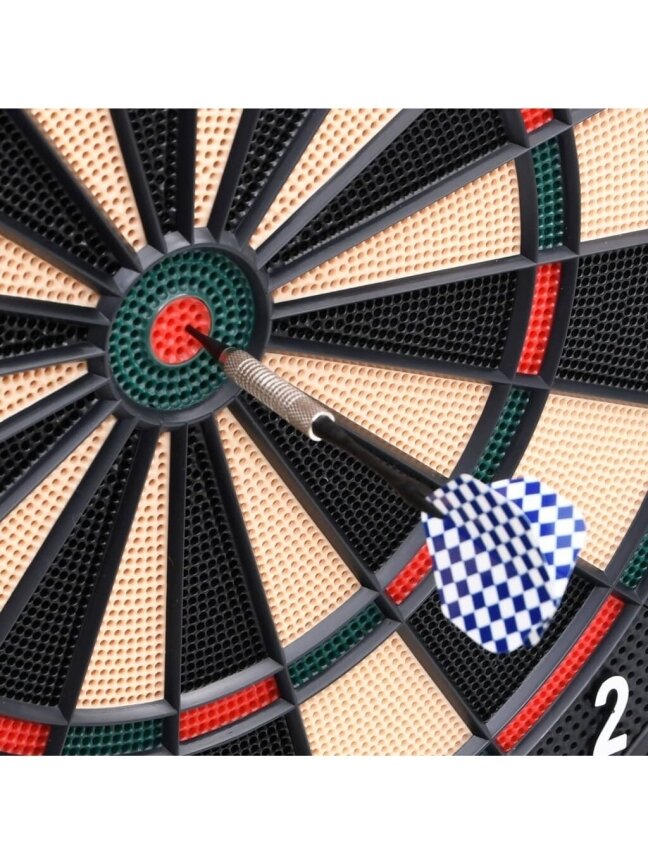 Electronic Dartboard with Darts, Black, Polypropylene 7