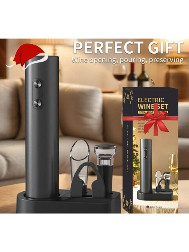 Electric wine opener set