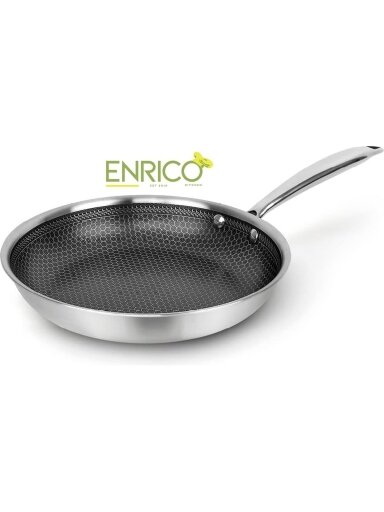 ENRICO – Frying Pan Ø20 – Stainless Steel – Non-stick Coating – PFAS & PTFE Free – Suitable for All Heat Sources, Including Induction – 20 cm