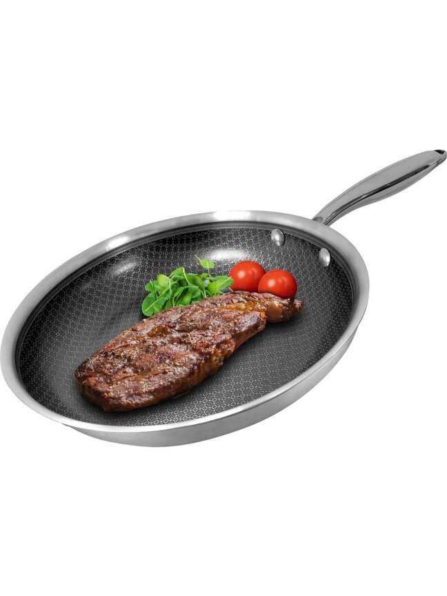 ENRICO – Frying Pan Ø20 – Stainless Steel – Non-stick Coating – PFAS & PTFE Free – Suitable for All Heat Sources, Including Induction – 20 cm 2