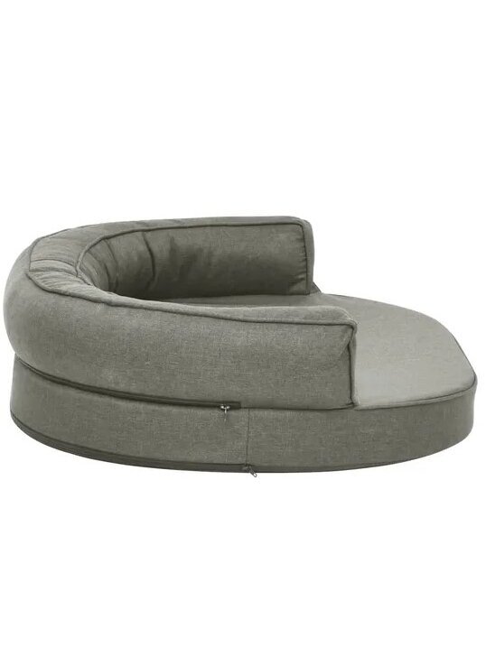 Ergonomic Dog Bed Mattress 75x53 cm, Linen Look Grey