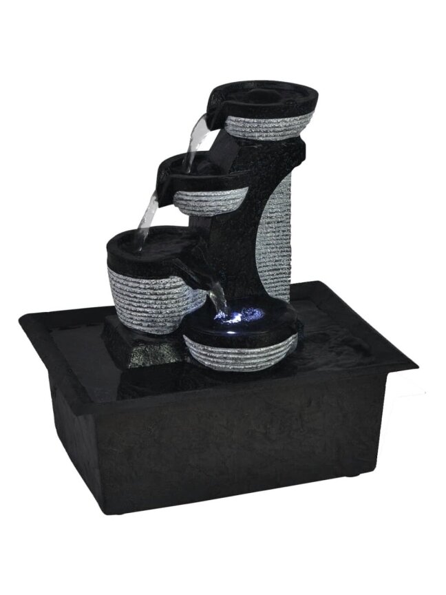 Indoor Fountain with LED Lighting, Polyresin