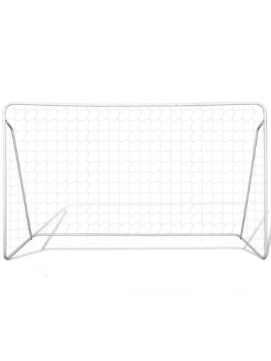Futbolo vartų su tinklu rinkinys, 240x90x150cm, plienas Futbolo vartų su tinklu rinkinys, 240x90x150cm, plienas
