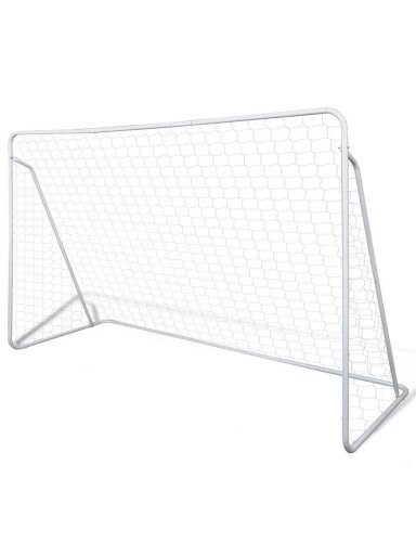 Futbolo vartų su tinklu rinkinys, 240x90x150cm, plienas Futbolo vartų su tinklu rinkinys, 240x90x150cm, plienas