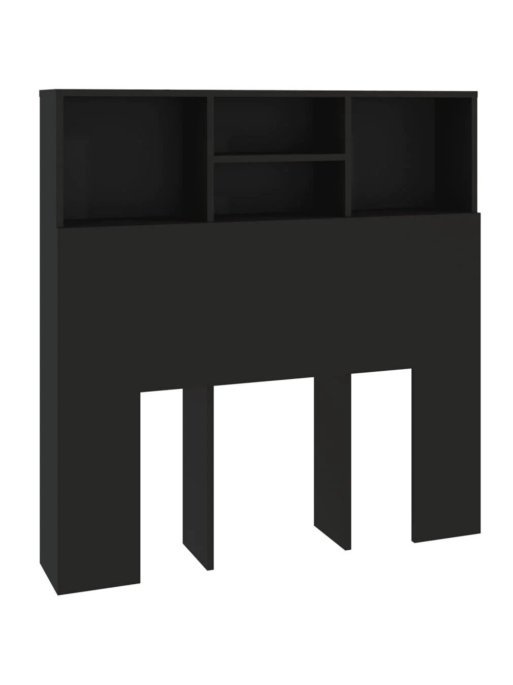 Headboard cabinet, black, 100 × 19 × 103.5 cm 2