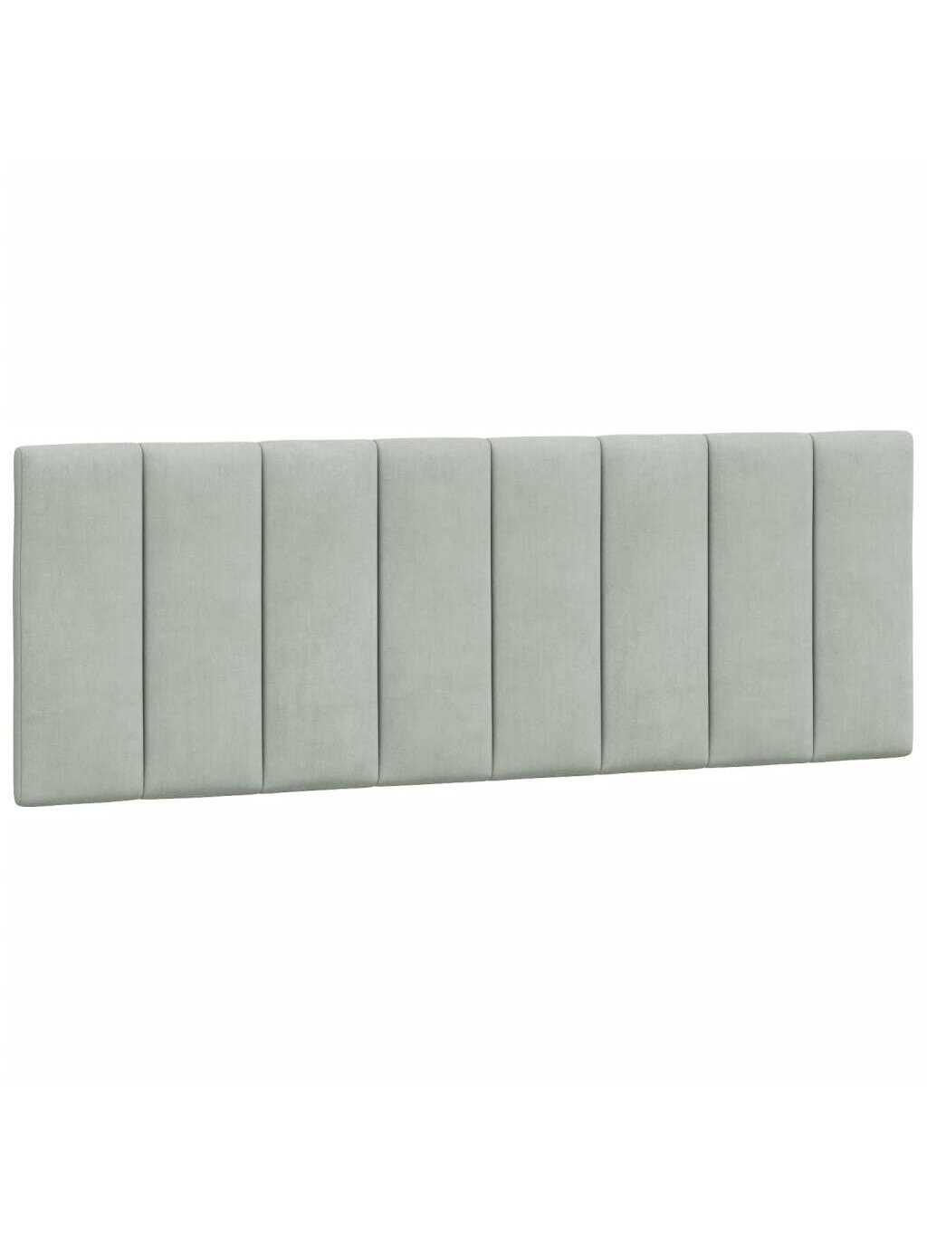 Headboard cushion, light grey, 120 cm, velvet 1