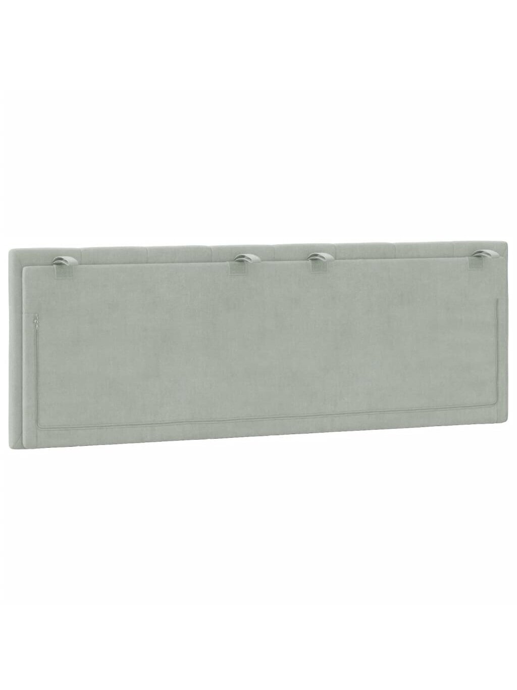 Headboard cushion, light grey, 120 cm, velvet 4