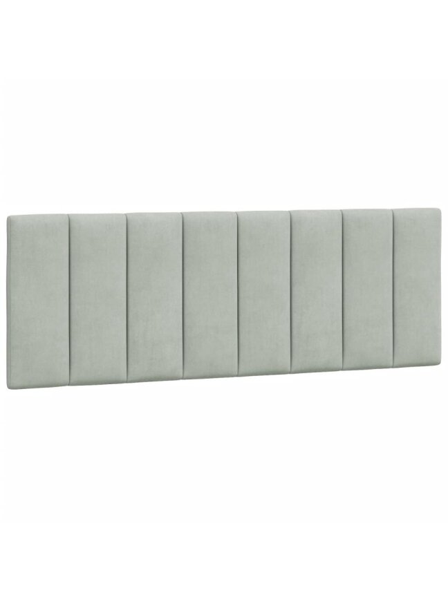 Headboard cushion, light grey, 120 cm, velvet 1