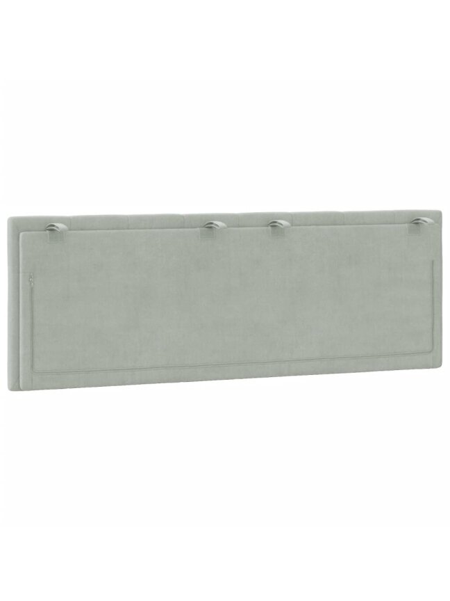 Headboard cushion, light grey, 120 cm, velvet 4