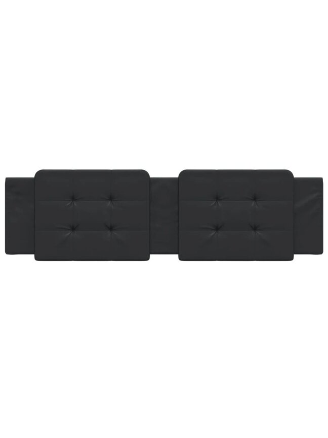 Headboard cushion, Zadar, black, 180 cm, faux leather 2