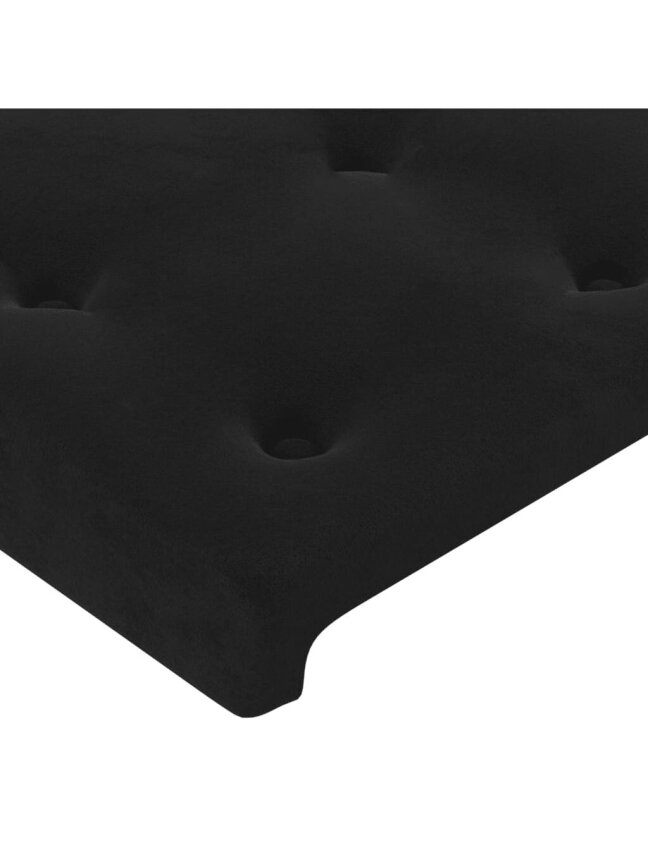 Headboard, 2 pcs, black, 80 × 5 × 78/88 cm, velvet 3
