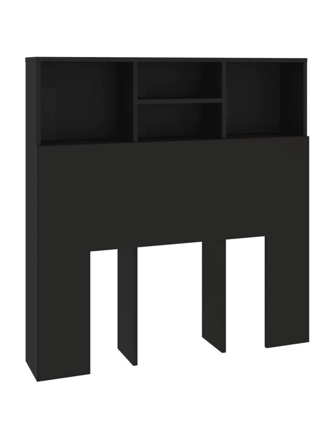 Headboard cabinet, black, 100 × 19 × 103.5 cm 2