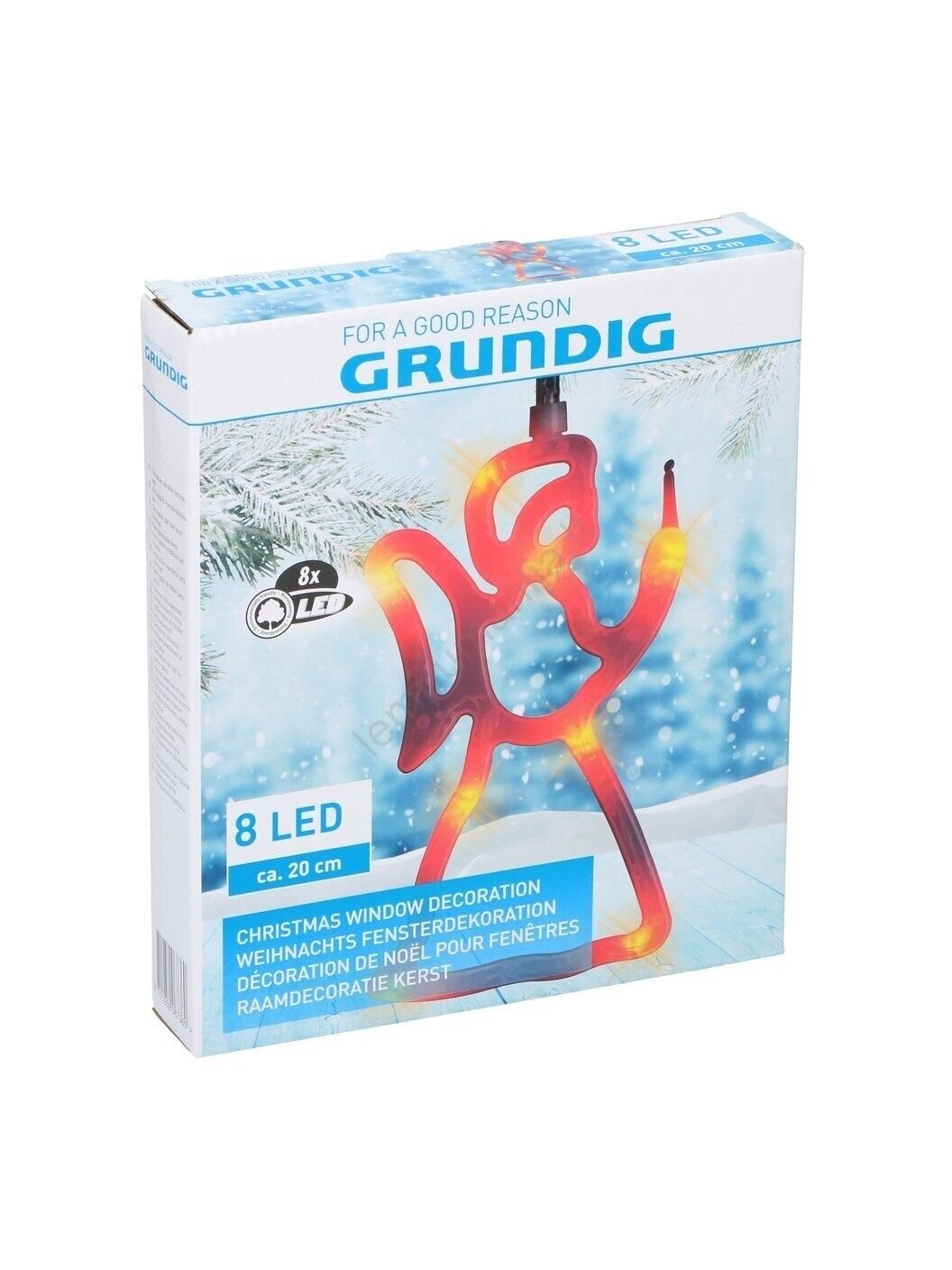 Grundig – Jõulude LED-dekoor 8×LED / 3×AAA – Inglike