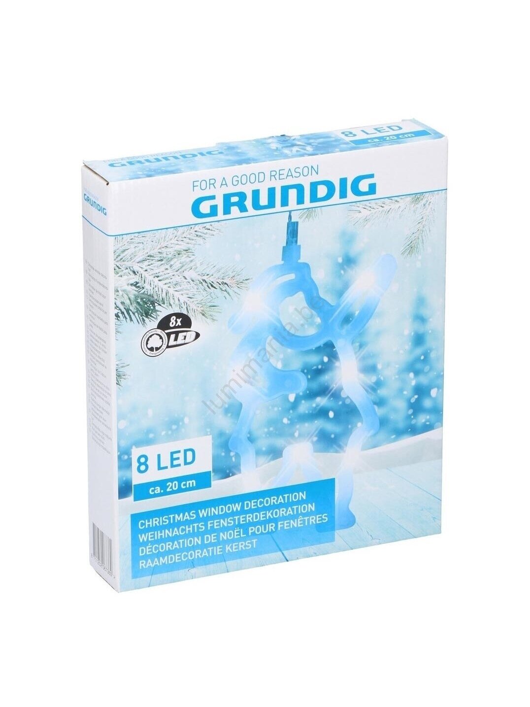 Grundig - Kalėdų dekoracija LED 8xLED/3xAAA Kalėdų Senelis Grundig - Kalėdų dekoracija LED 8xLED/3xAAA Kalėdų Senelis