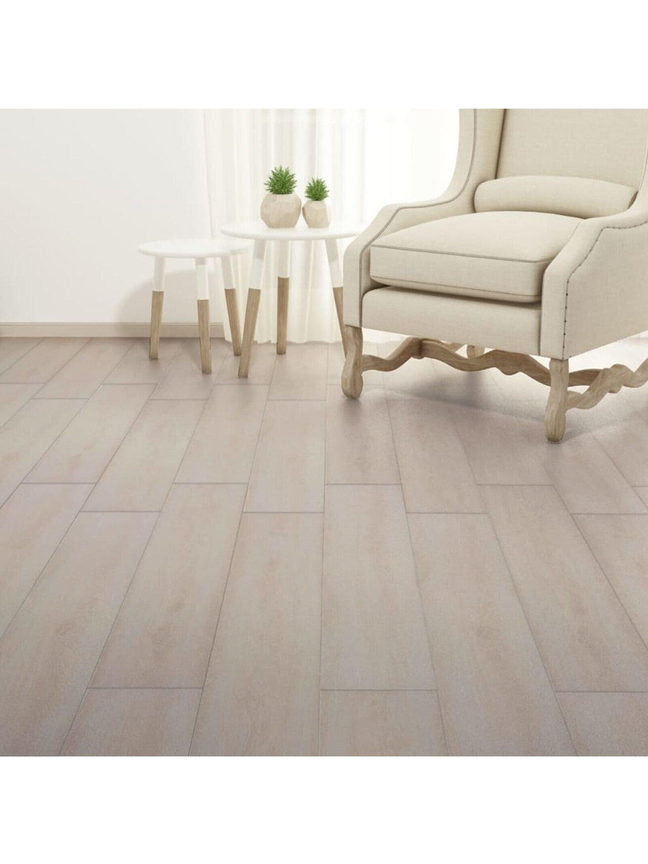 Grindų plokštės, ąžuolo baltos, PVC, 5,26m², 2mm, nelipnios.
