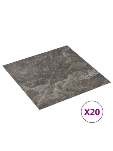 Grindų plokštės, 20vnt., juodos, 1,86m², PVC, prilimpančios