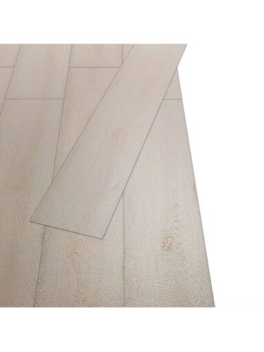 Grindų plokštės, ąžuolo baltos, PVC, 5,26m², 2mm, nelipnios.