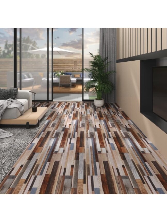 Grindų plokštės, įvairiaspalvės, PVC, 5,26m², 2mm, nelipnios