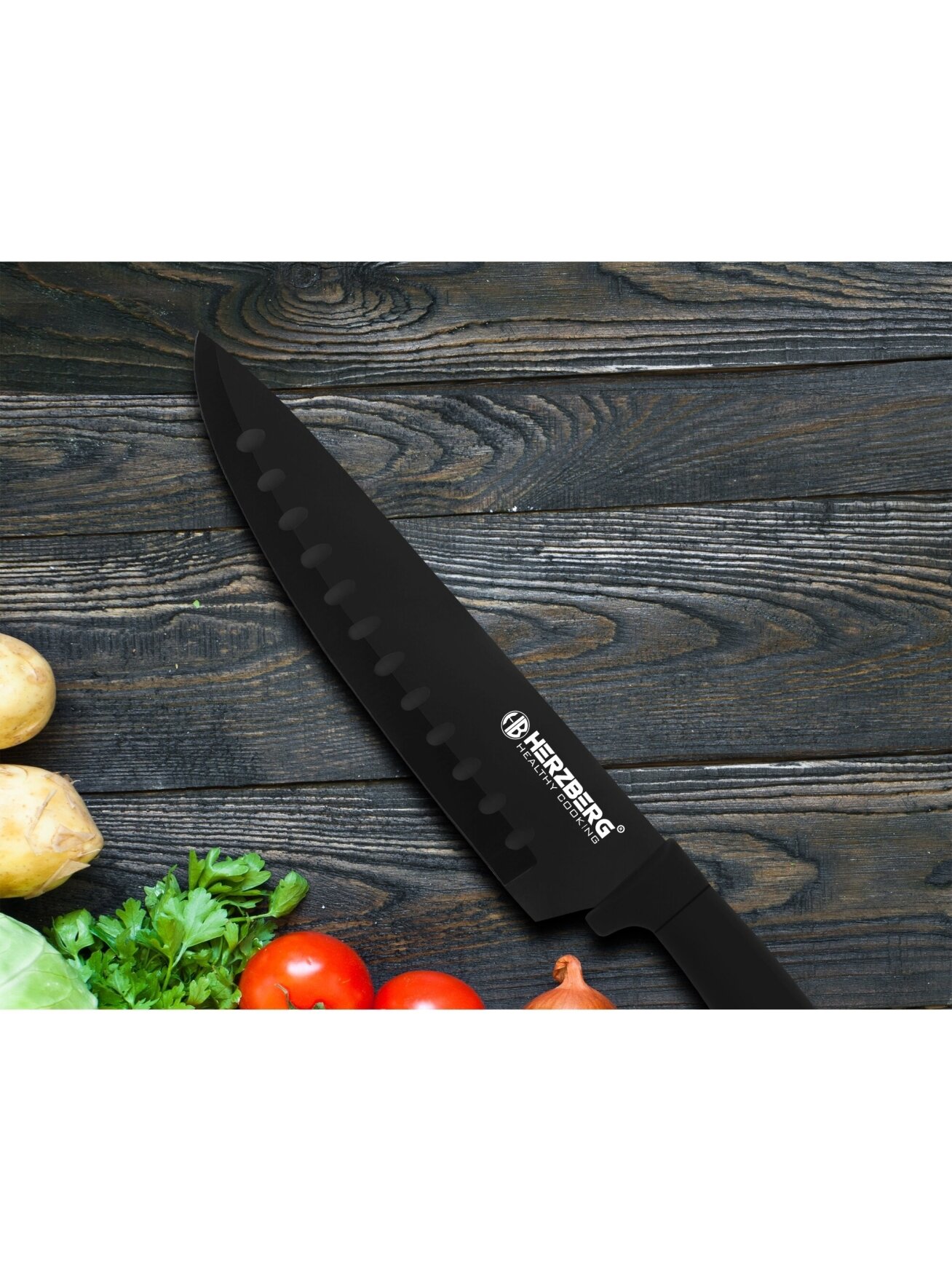 Herzberg 8-osaline noakomplekt akrüülalusega – must 2