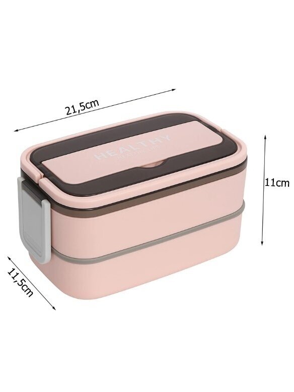 "Healthy" XXL Lunch Box with Compartments, with Cutlery, 1400 ml 4